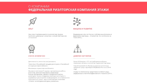 Дизайн посадочной страницы для агентств недвижимости «Этажи» Дизайн посадочной страницы для агентств недвижимости «Этажи»